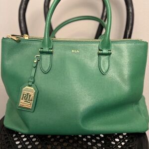 Green Ralph Lauren  Satchel Bag